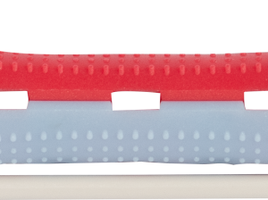 BIGODINI PERMANENTE CORTO ROSSO/CELESTE