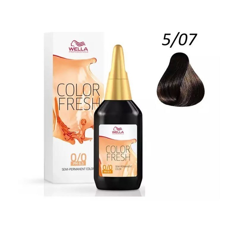 COLOR FRESH 5/07 CASTANO CHIARO NATURALE SABBIA 75ml WELLA