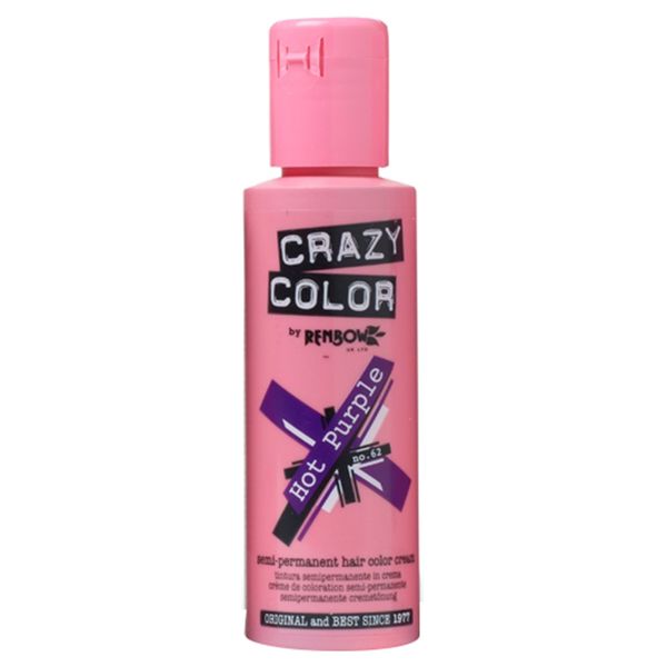 CRAZY COLOR 62 HOT PURPLE 100ML