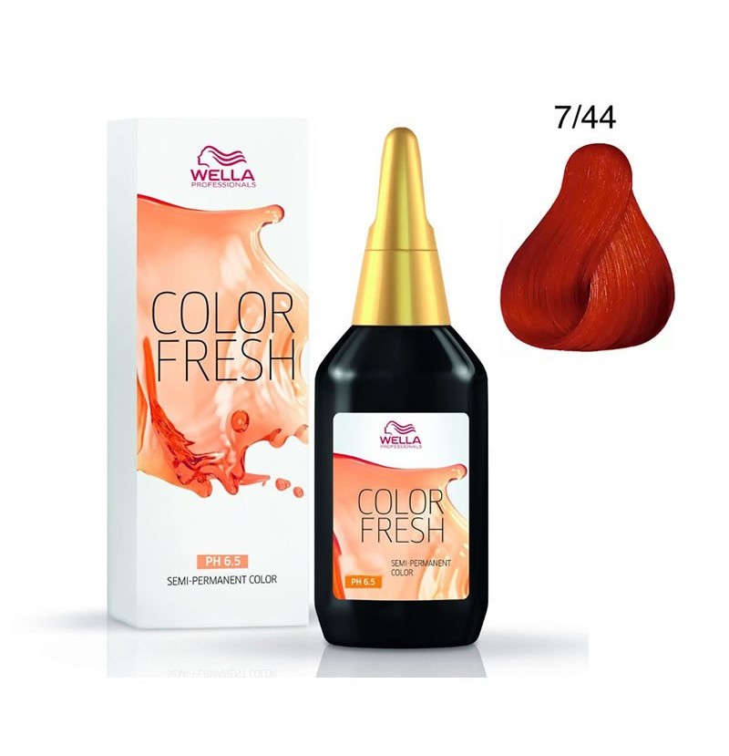 COLOR FRESH 7/44 BIONDO MEDIO RAME INTENSO 75ml WELLA
