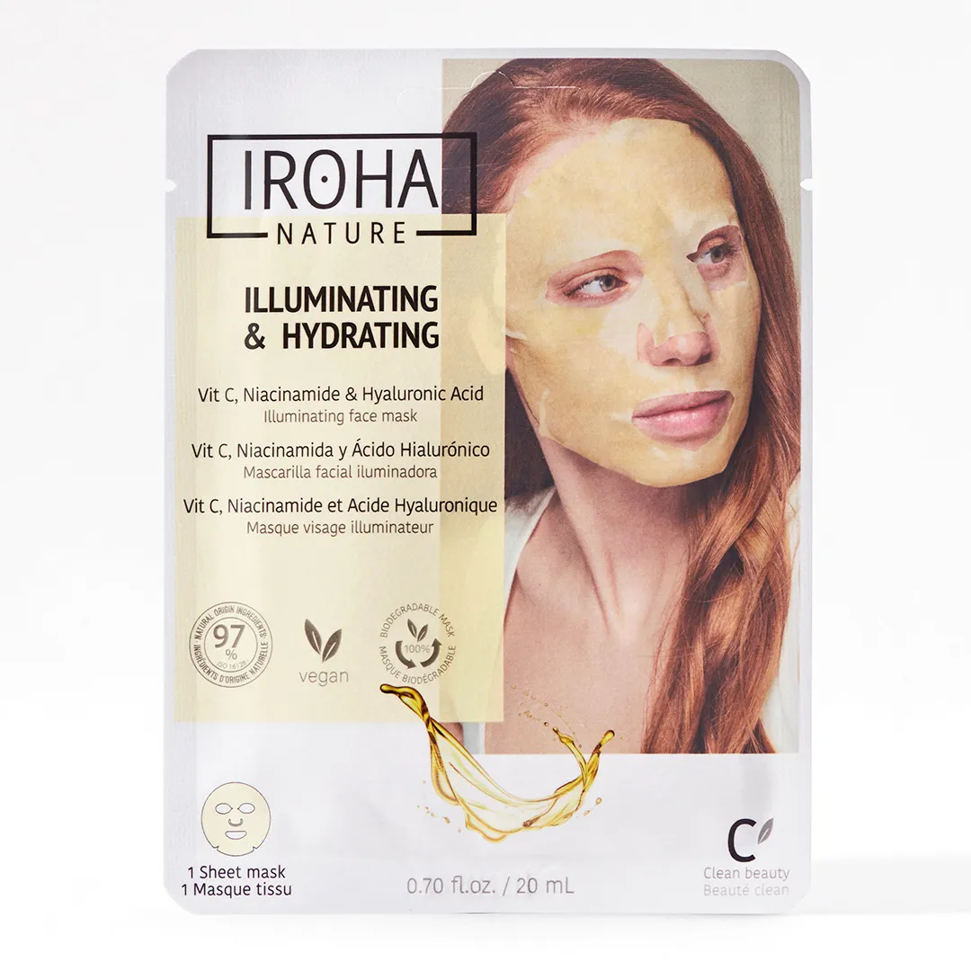IROHA MASCHERA VISO IN TESSUTO ILLUMINANTE IDRATANTE ALLA VITAMINA C