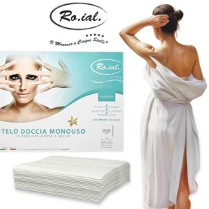 TELI DOCCIA MONOUSO CARTA SECCO GOFFRATA 100x200 RO.IAL 20pz